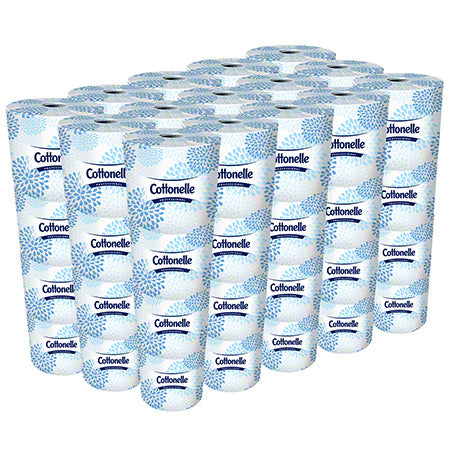 Bulk Case: Cottonelle Professional Toilet Tissue (17713) - 60 Individually Wrapped Rolls. Features soft, white, 2-ply bath tissue with 451 sheets per roll, totaling 27,060 sheets per case. Suitable for commercial use.