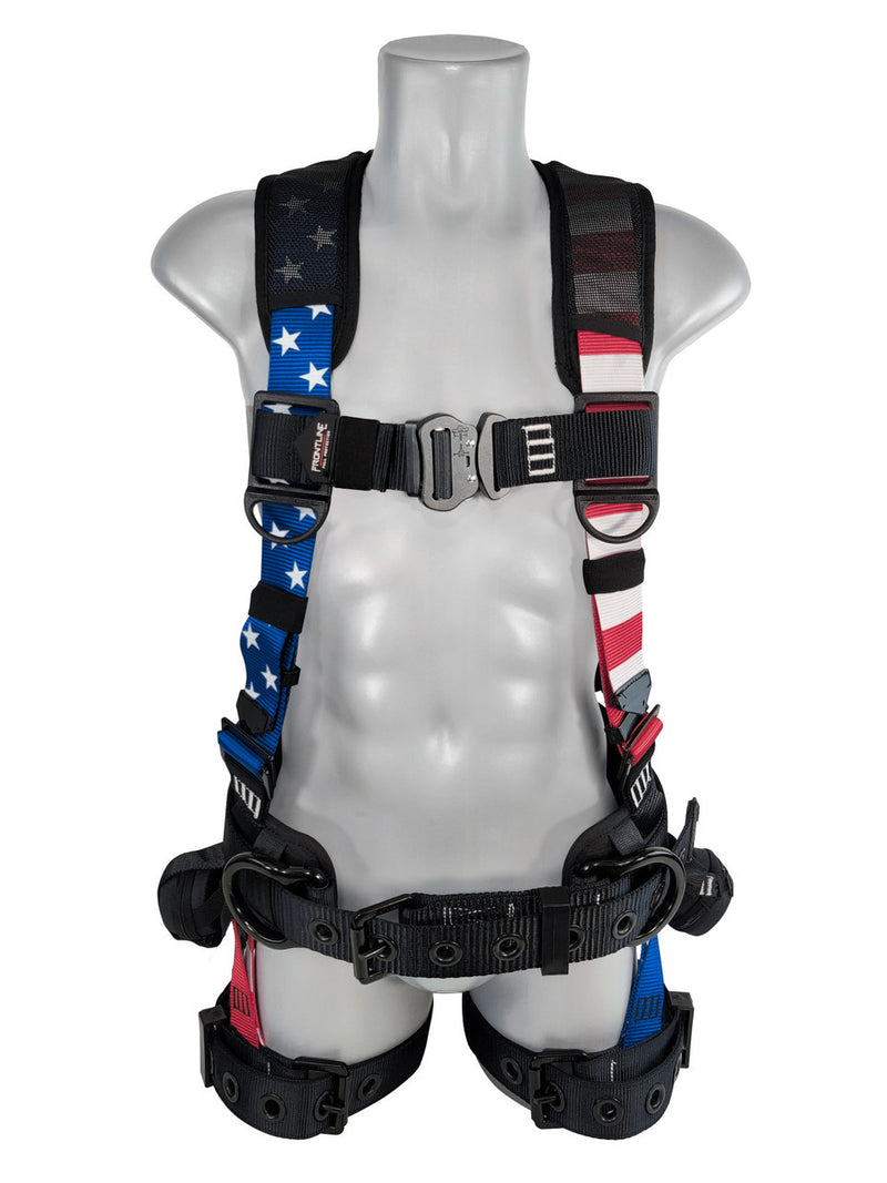 Load image into Gallery viewer, Frontline 110CTB-AM American Style Full Body Harness with Aluminum Hardware and Suspension Trauma Straps
