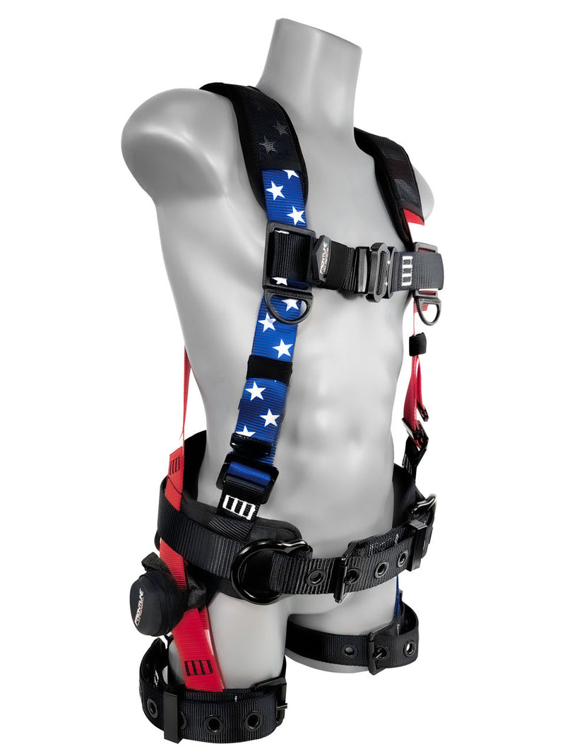 Load image into Gallery viewer, Frontline 110CTB-AM American Style Full Body Harness with Aluminum Hardware and Suspension Trauma Straps
