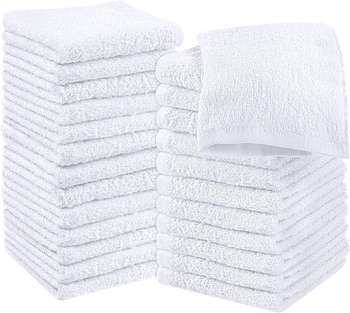 11x11-White Washcloths-Economy (0.5Lb/doz)