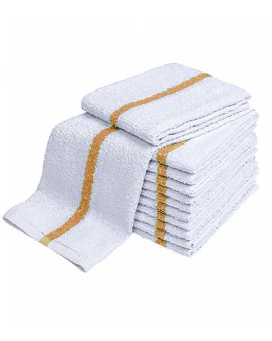 16x19-Gold Stripe Bar Mops 100% Cotton