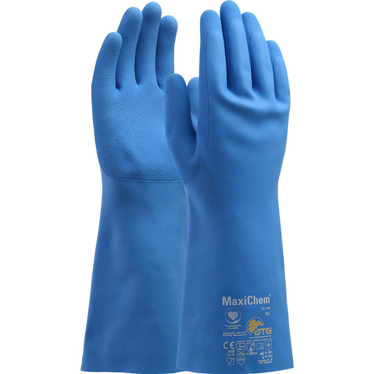 PIP 76-730 MaxiChem Latex Blend Coated Glove with Nylon/Elastane Liner and Non-Slip Grip (Dozen)