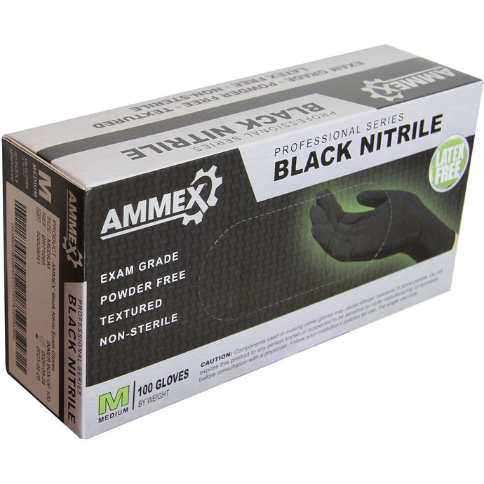 Black Nitrile Gloves (100 Gloves/Box)