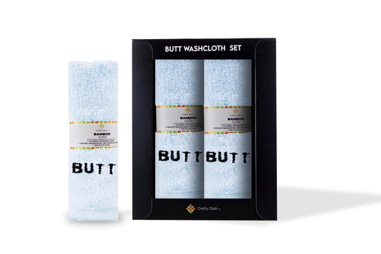 100% Bamboo Butt or Rear-End Washcloth Set of 4 Washcloths