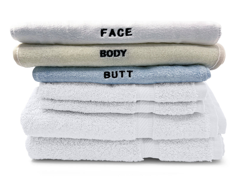 Load image into Gallery viewer, 10 Piece - Towel Set for Face, Body, and Rear-end - 4 Different Fabrics -  By Crafty Cloth
