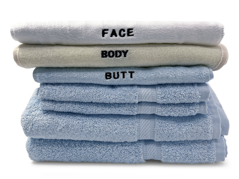 Load image into Gallery viewer, 10 Piece - Towel Set for Face, Body, and Rear-end - 4 Different Fabrics -  By Crafty Cloth
