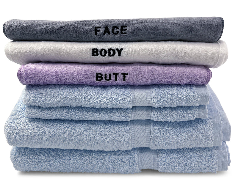 Load image into Gallery viewer, 10 Piece - Towel Set for Face, Body, and Rear-end - 4 Different Fabrics -  By Crafty Cloth
