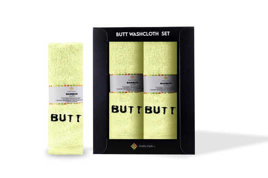 100% Bamboo Butt or Rear-End Washcloth Set of 4 Washcloths