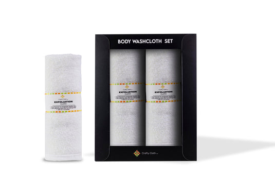 Spa Exfoliation Cloth | Dual-Sided | Reversible Soft and Rigid Washcloth Set of 4