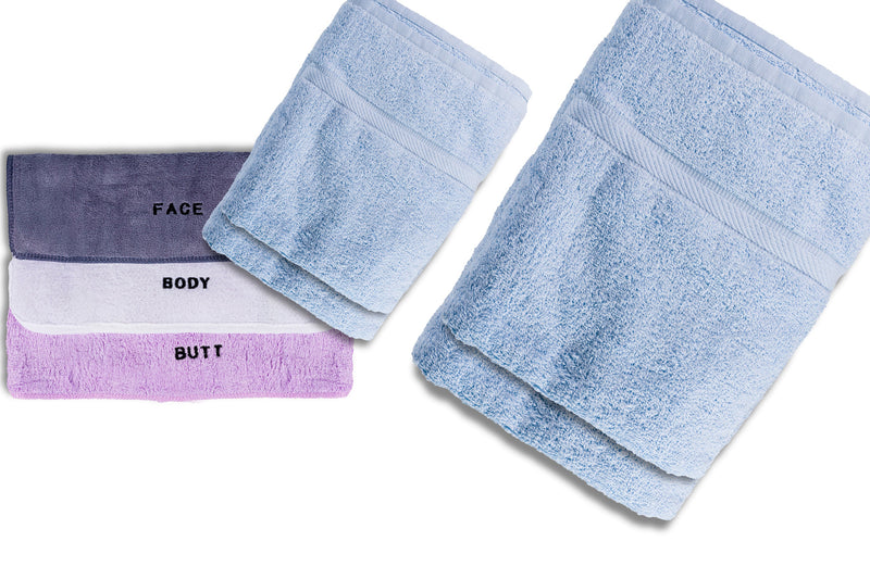 Load image into Gallery viewer, 10 Piece - Towel Set for Face, Body, and Rear-end - 4 Different Fabrics -  By Crafty Cloth
