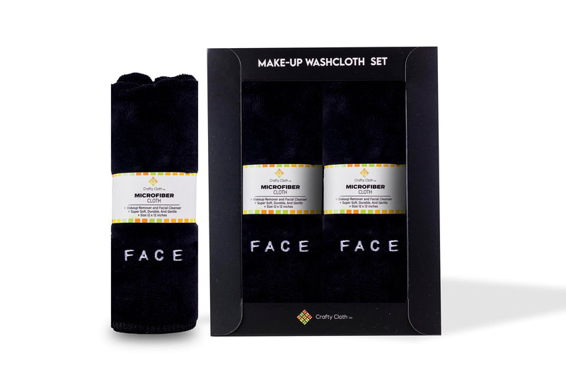 Load image into Gallery viewer, Black Face Washcloth Set
