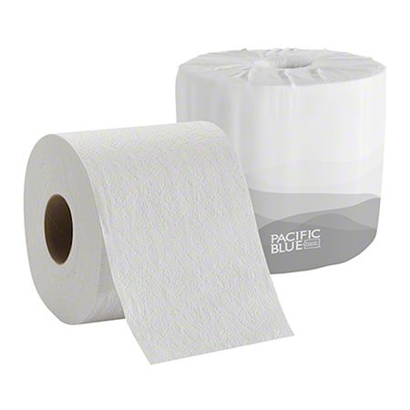 Load image into Gallery viewer, GP Pro™ Pacific Blue Basic™ 1 Ply Toilet Paper - 4.0&quot; x 4.0&quot;
