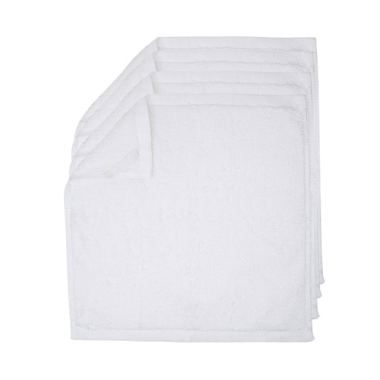 White 100% Egyptian Cotton Washcloth without Embroidery - 4 Washcloths