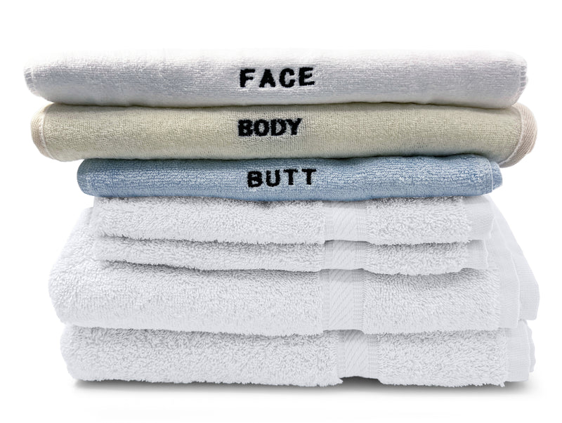 Load image into Gallery viewer, 10 Piece - Towel Set for Face, Body, and Rear-end - 4 Different Fabrics -  By Crafty Cloth
