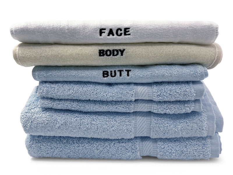 Load image into Gallery viewer, 10 Piece - Towel Set for Face, Body, and Rear-end - 4 Different Fabrics -  By Crafty Cloth
