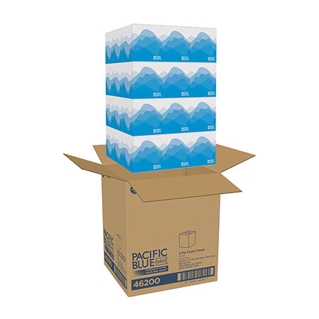 GP Pro™ Pacific Blue Select™ 2 Ply Facial Tissue Cube Box - 100 ct.