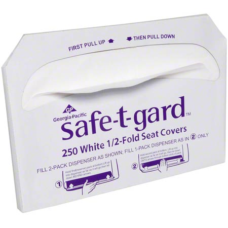 GP Pro™ Safe-T-Gard™ 1/2 Fold Toilet Seat Cover-250 ct