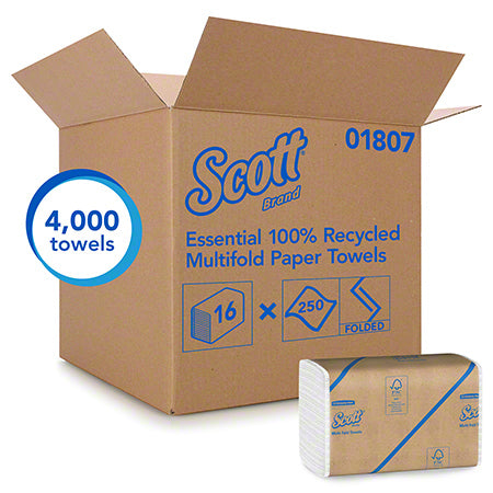 Scott® Essential 100% Recycled Fiber Multi-Fold Towel - 9.2