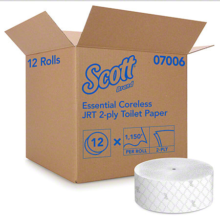 Load image into Gallery viewer, Scott® Essential Coreless Jumbo Roll Bathroom Tissue - 3.78&quot; x 1150&#39;
