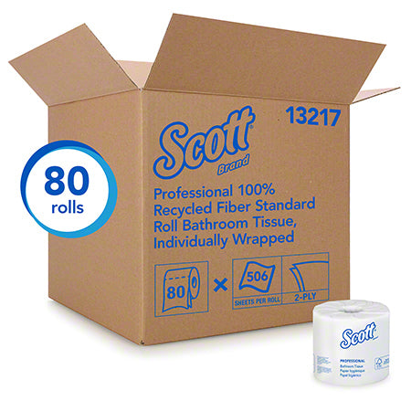 Scott® Essential 100% Recycled Fiber Standard Roll Bathroom Tissue - 4.1