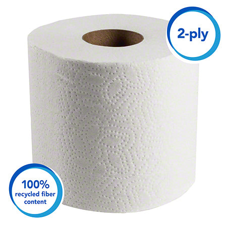 Load image into Gallery viewer, Scott® Essential 100% Recycled Fiber Standard Roll Bathroom Tissue - 4.1&quot; x 4.0&quot;
