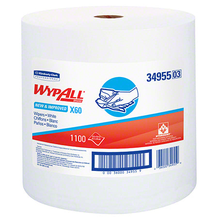 Load image into Gallery viewer, WypAll® X60 Jumbo Roll Reusable Cloth - 12.5&quot; x 13.4&quot;, White
