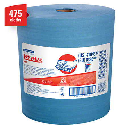 Load image into Gallery viewer, WypAll® X80 Reusable Jumbo Roll Wiper - 12.4&quot; x 13.4&quot;, Blue
