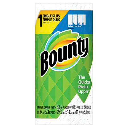 Bounty® Single Plus White Select-a-Size Paper Towel - 83 ct. Roll