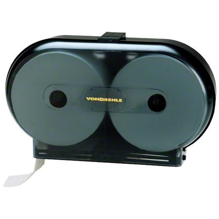 Von Drehle Twin Jumbo Tissue Dispenser - Black/Smoke