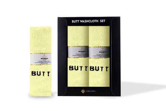 100% Bamboo Butt or Rear-End Washcloth Set of 4 Washcloths