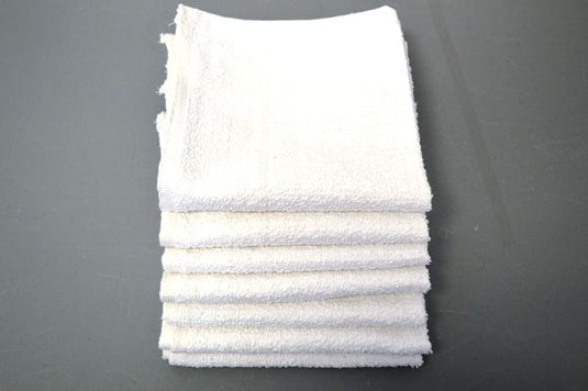 12x12-White Washcloths-Economy 100% Cotton