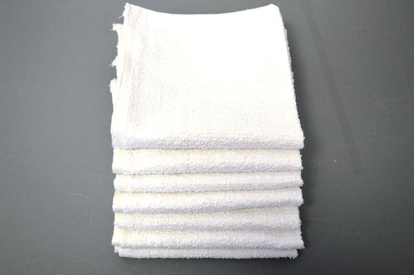 12x12- Economy White Washcloths - 1Lb/doz100% Cotton