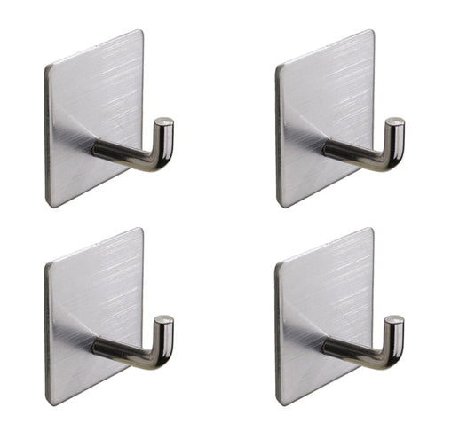4 Heavy Duty Adhesive Hanging Hooks| For Shower, Towel, Hats, and more