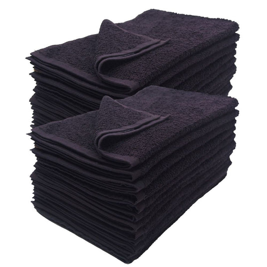 16x26-Black Bleach Resistant Hand towels 100% Cotton