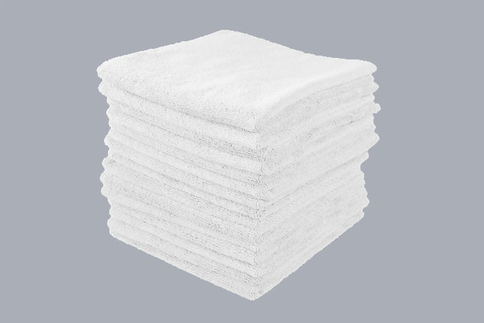 16X16 White Microfiber towels wholesale